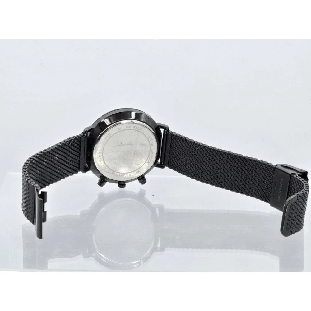 Michael Kors MK-8504 Jaryn Black Mesh Steel‎ Mens Watch - NEEDS BATT See Pics!